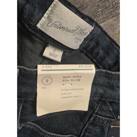 NWT Women's Universal Thread Size 2 Mid Rise 80's Slim Fit Comfort Stretch Jeans - Picture 7 of 7